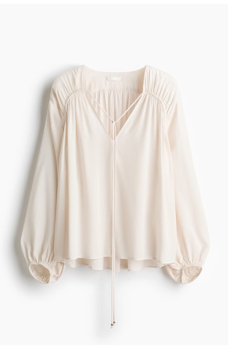 H&M Oversized Viscose Blouse, Main, color, Light Beige