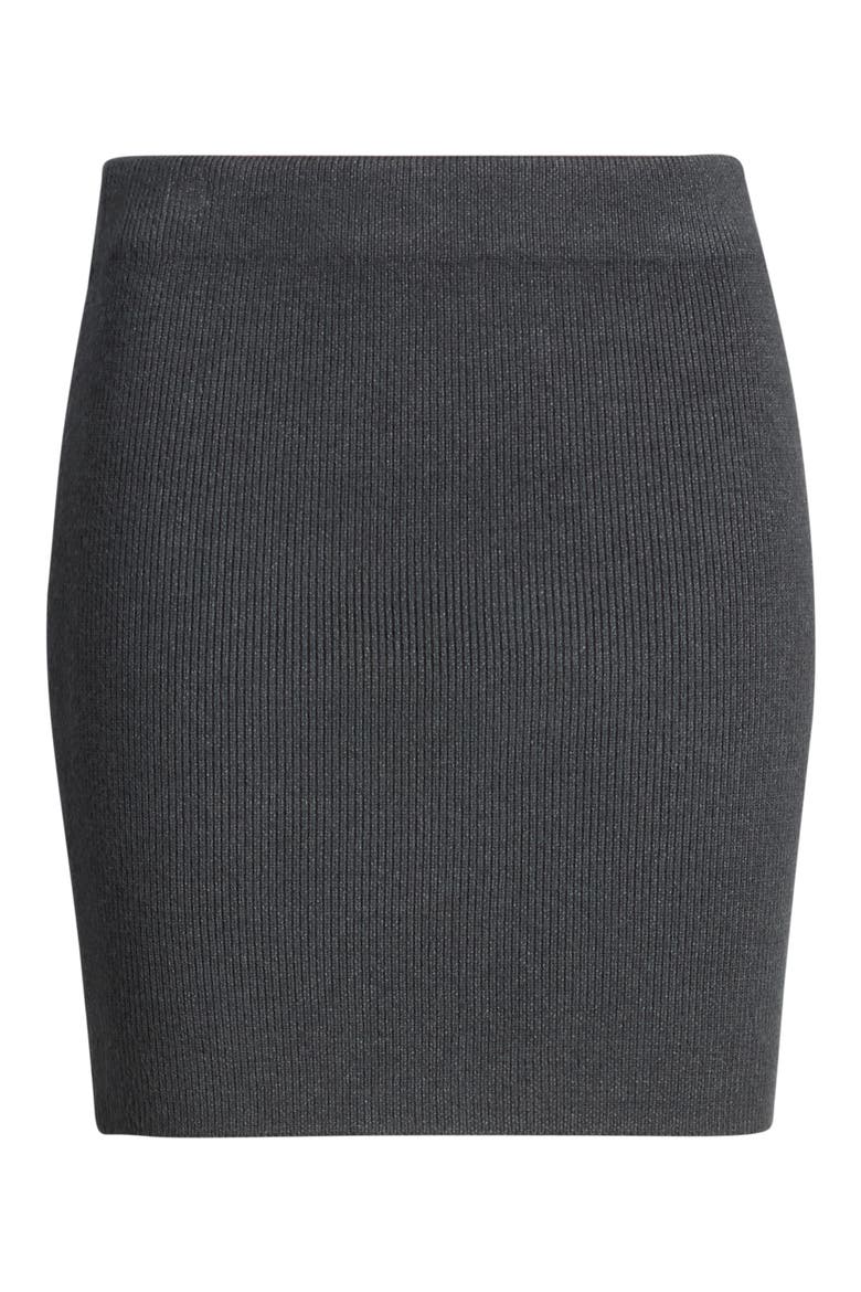 Ribbed Sweater Miniskirt, Main, color, GREY DARK CHARCOAL HEATHER