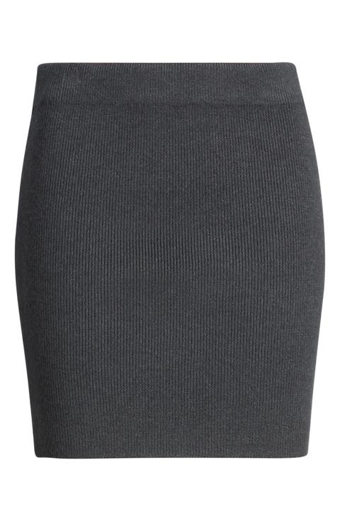 Ribbed Sweater Miniskirt