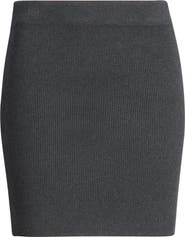 Open Edit Ribbed Sweater Miniskirt