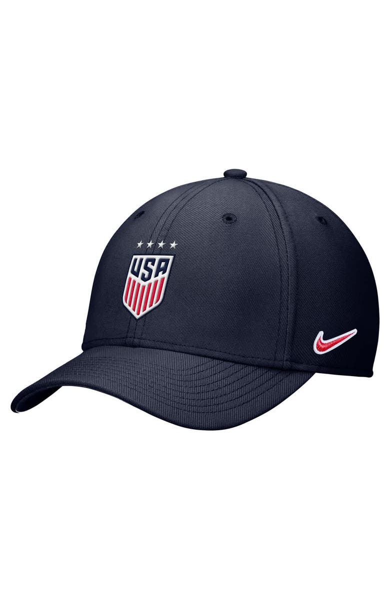 Nike Men's Nike Navy USWNT Rise Swoosh Performance Flex Hat, Main, color, 