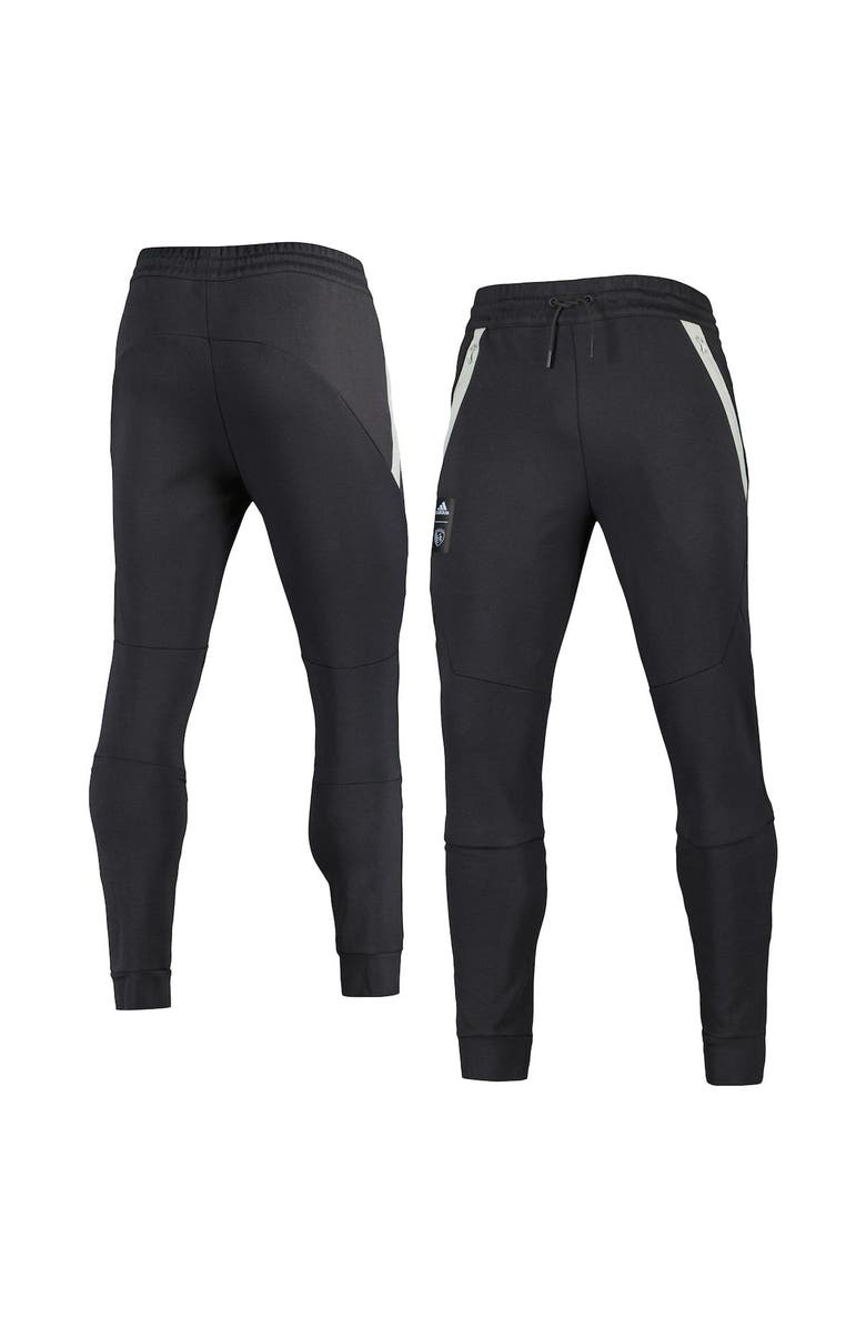 adidas Men's adidas Black Sporting Kansas City 2023 Player Club Travel Pants, Main, color, Black