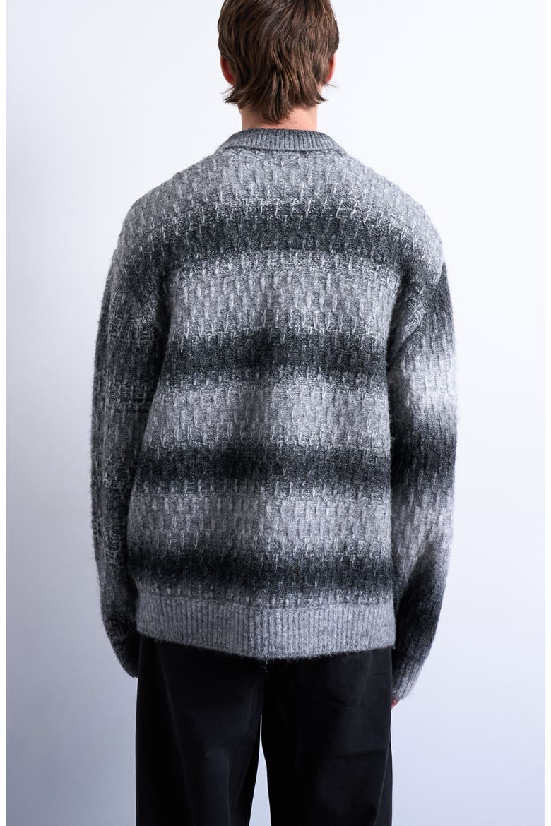 Zip Front Cardigan, Alternate, color, GREY