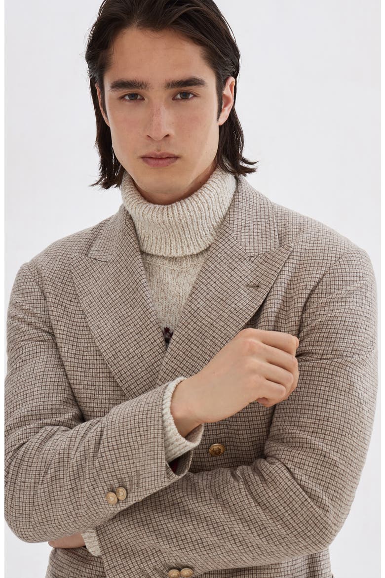 Flannel blazer, Alternate, color, Bark