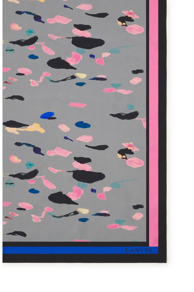 Drop Color Silk Scarf, Alternate, color, Grey