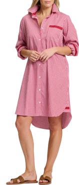 SHIRTY Winnie Gingham Cotton Shirtdress
