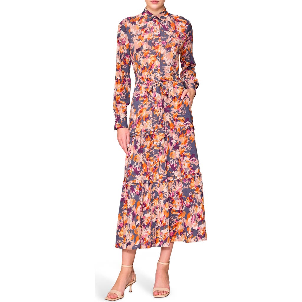 Melloday Long Sleeve Midi Shirtdress