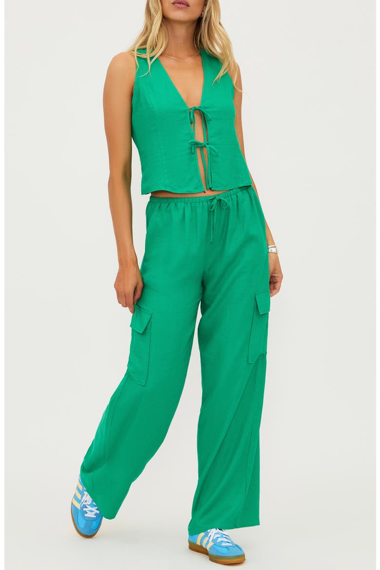 Amara Drawstring Cargo Cover-Up Pants, Alternate, color, MEDITERRANEAN MINT