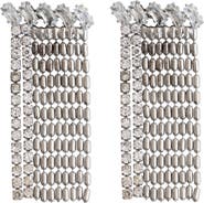 Panacea Crystal & Ball Chain Fringe Drop Earrings