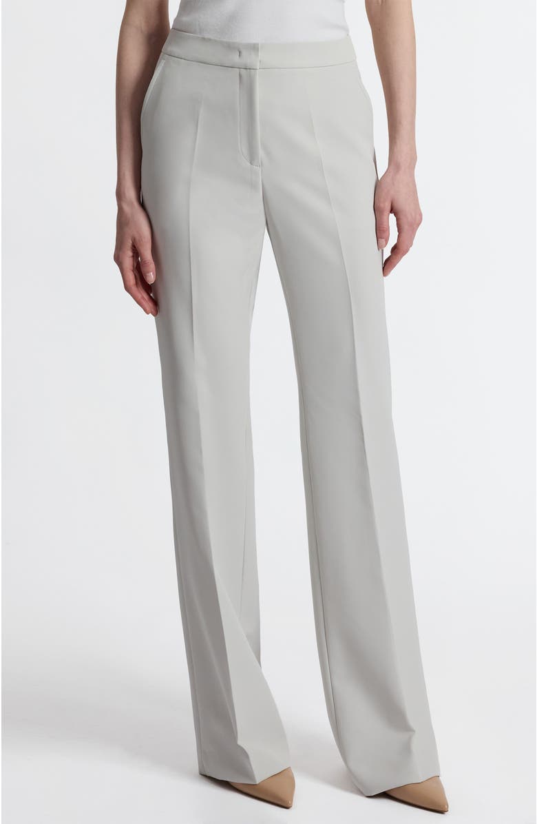 Santorelli Bethany Flared Pant in Soft Stretch Crepe, Main, color, Ash