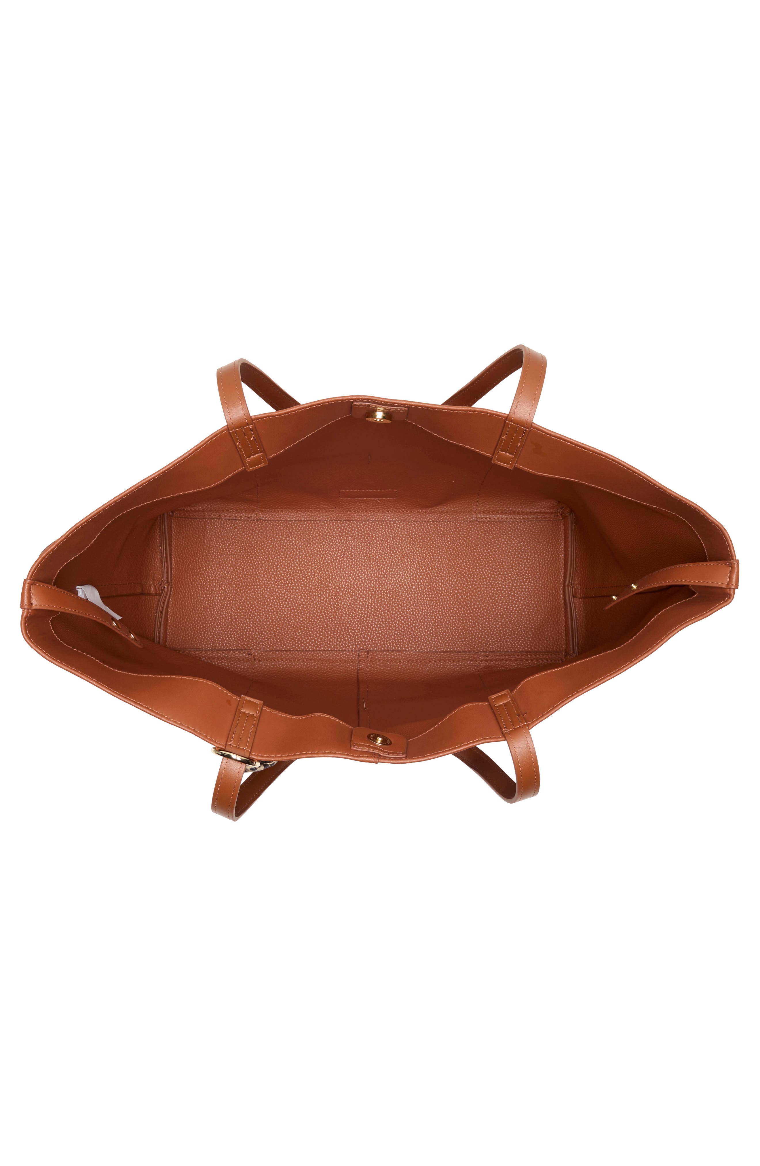 Madden Girl Oversize Tote with Laptop Sleeve, Alternate, color, Cognac