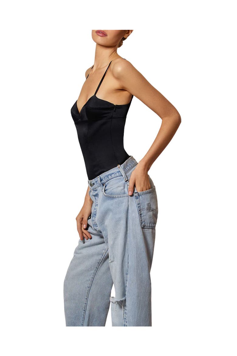 Tous Les Jours Bodysuit, Alternate, color, BLACK