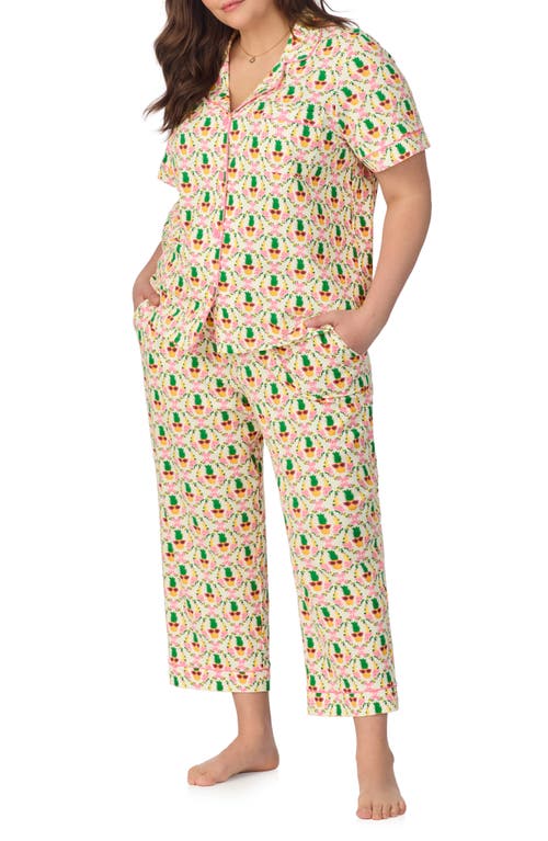Bedhead Pajamas Print Crop Stretch Jersey Pajamas