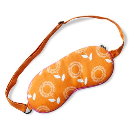 Sunflower Sleep Mask Orange Cotton Everyday
