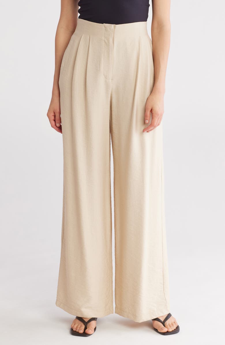 Textured Wide Leg Pants