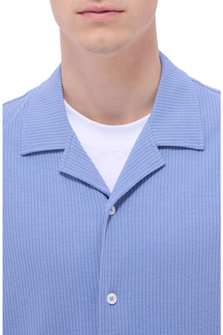 Camp Collar Short Sleeve Button-Up Shirt, Alternate, color, AIR BLUE