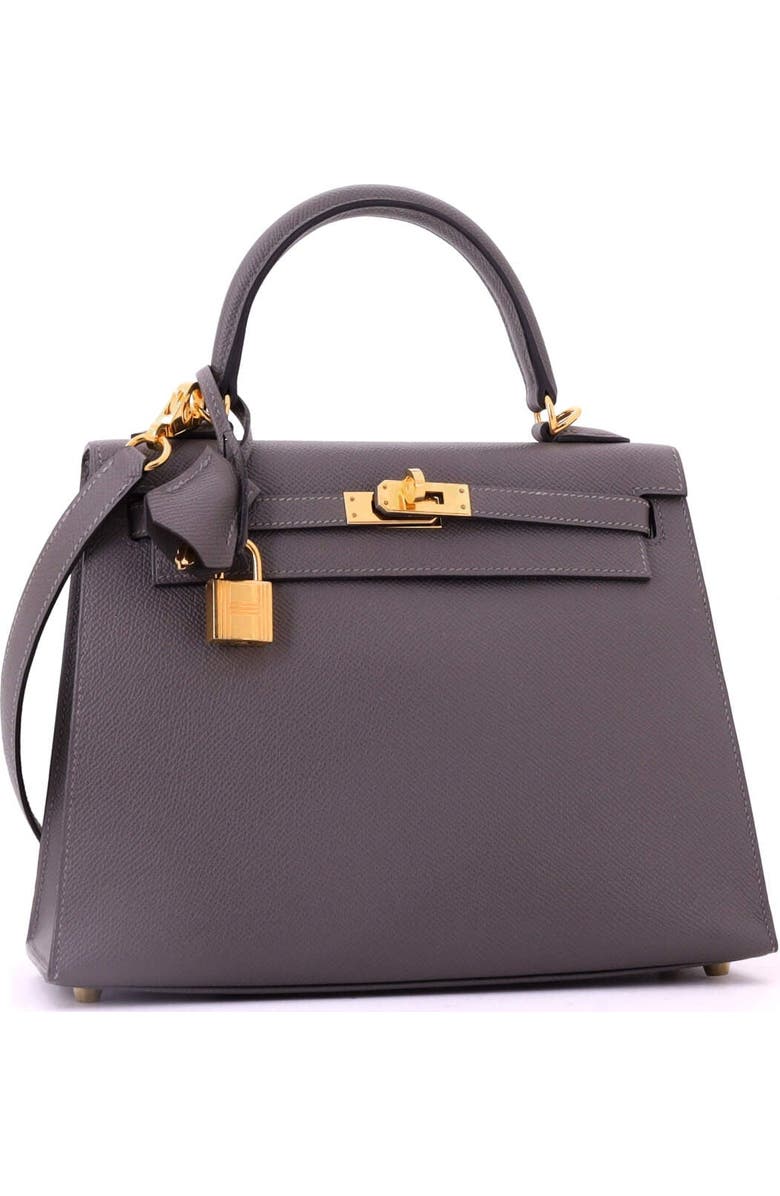 Pre-Owned Hermes Kelly Handbag Grey Epsom with Gold Hardware 25, Alternate, color, Gris Meyer