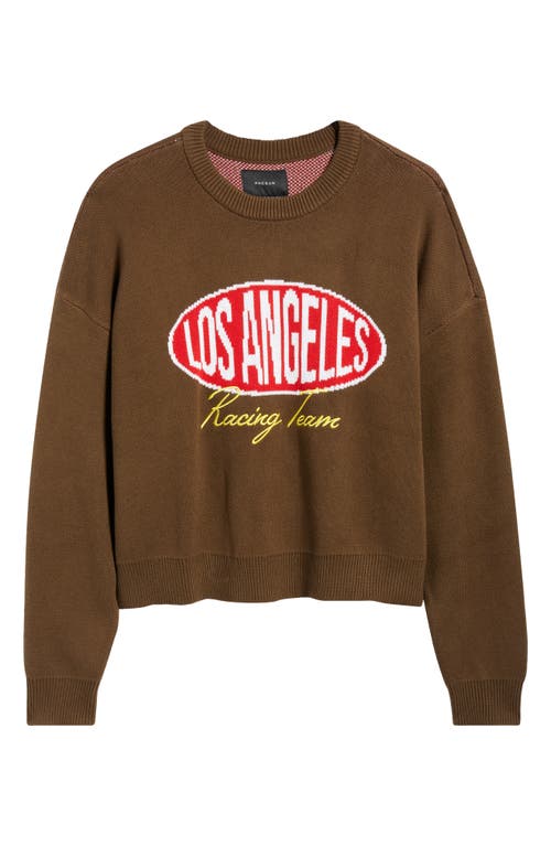 Pacsun Racing Team Jacquard Graphic Sweater In Brown