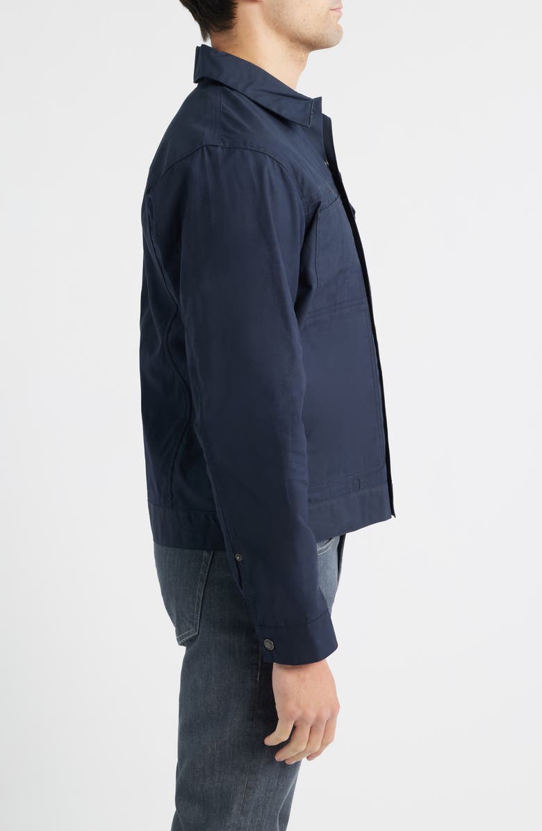 Filson Ranger Water Repellent Short Waxed Cotton Cruiser Jacket, Alternate, color, Navy