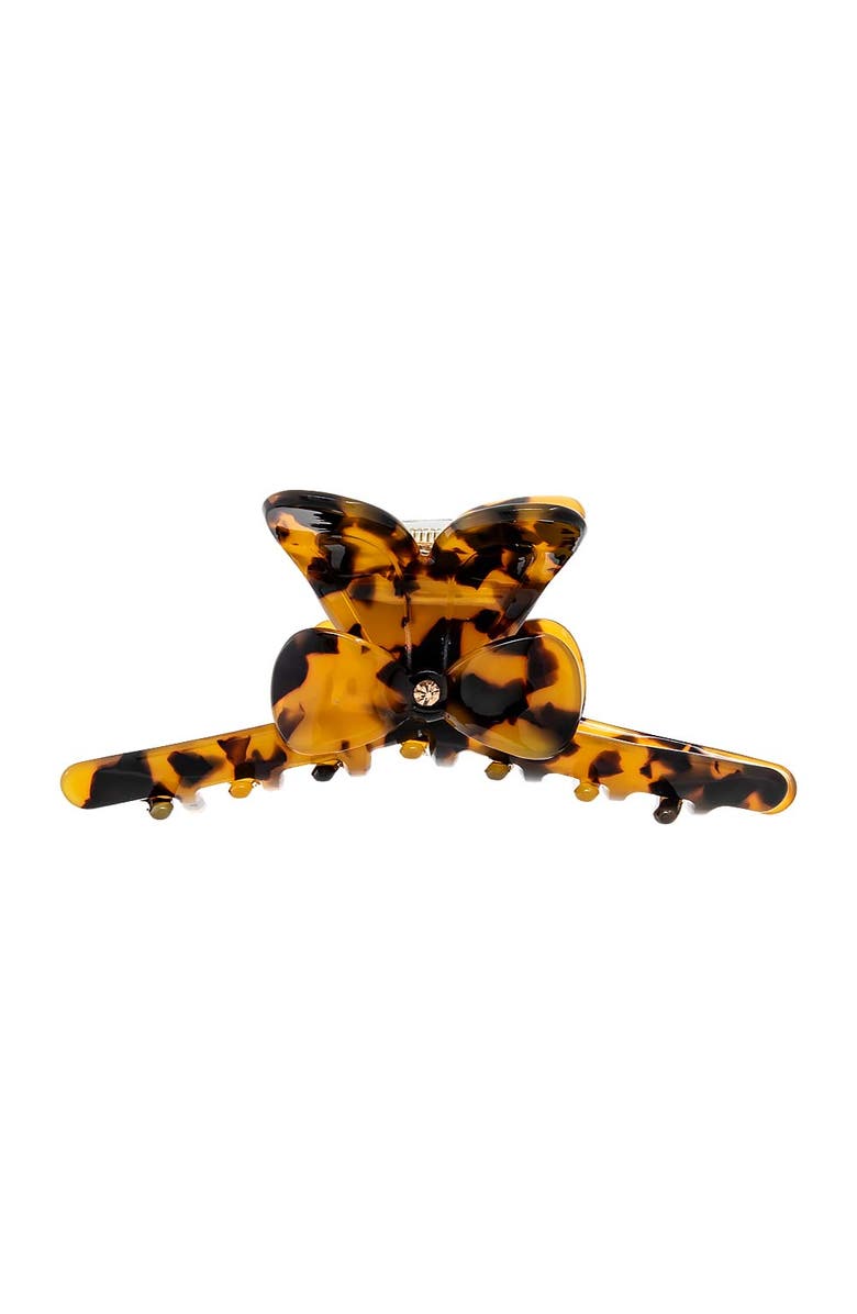 BY ADINA EDEN Butterfly Loop Hair Claw Clip, Main, color, Tortoise