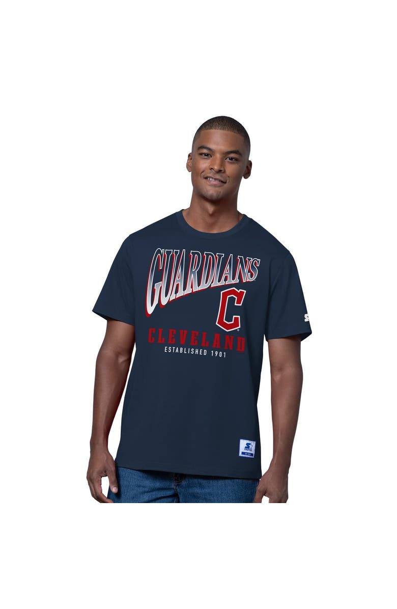 STARTER Men's Starter Navy/Heather Gray Cleveland Guardians Two-Pack T-Shirt Set, Alternate, color, Navy