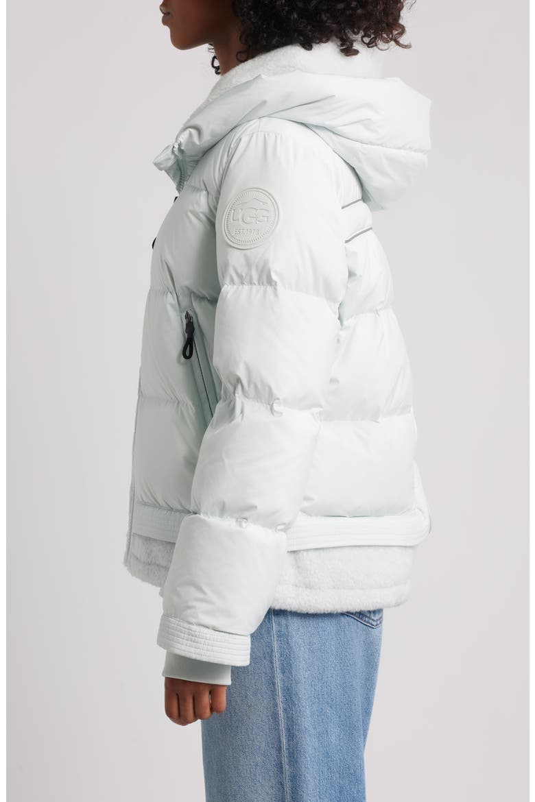 MetroPeak 700 Fill Power Down Puffer Jacket with Fleece Trim, Alternate, color, REEF BLUE