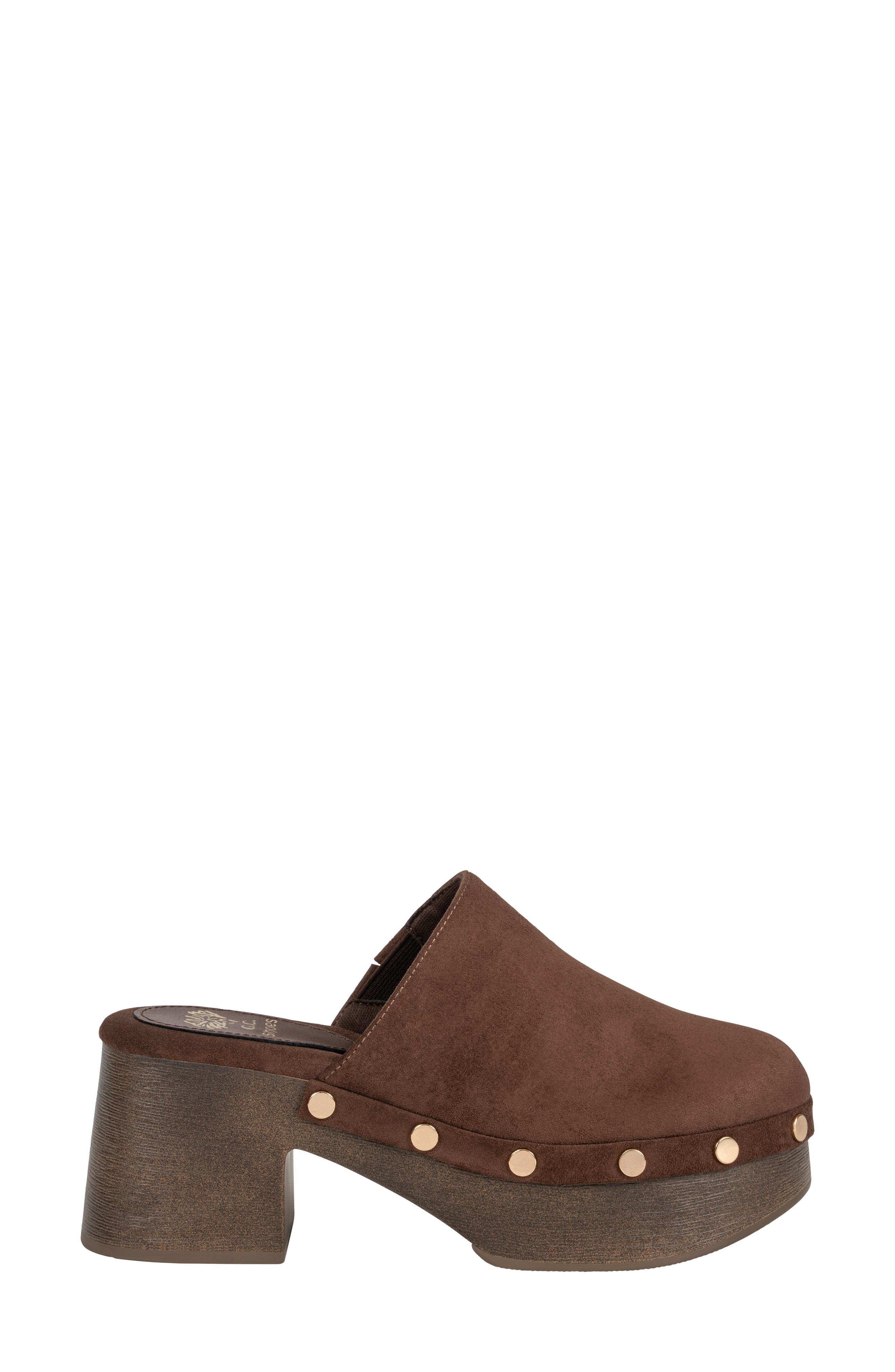 Innis Studded Platform Clog, Alternate, color, CHOCOLATE
