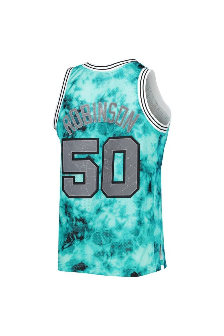 Men's Mitchell & Ness David Robinson Teal San Antonio Spurs 1998/99 Galaxy Swingman Jersey, Alternate, color, Teal