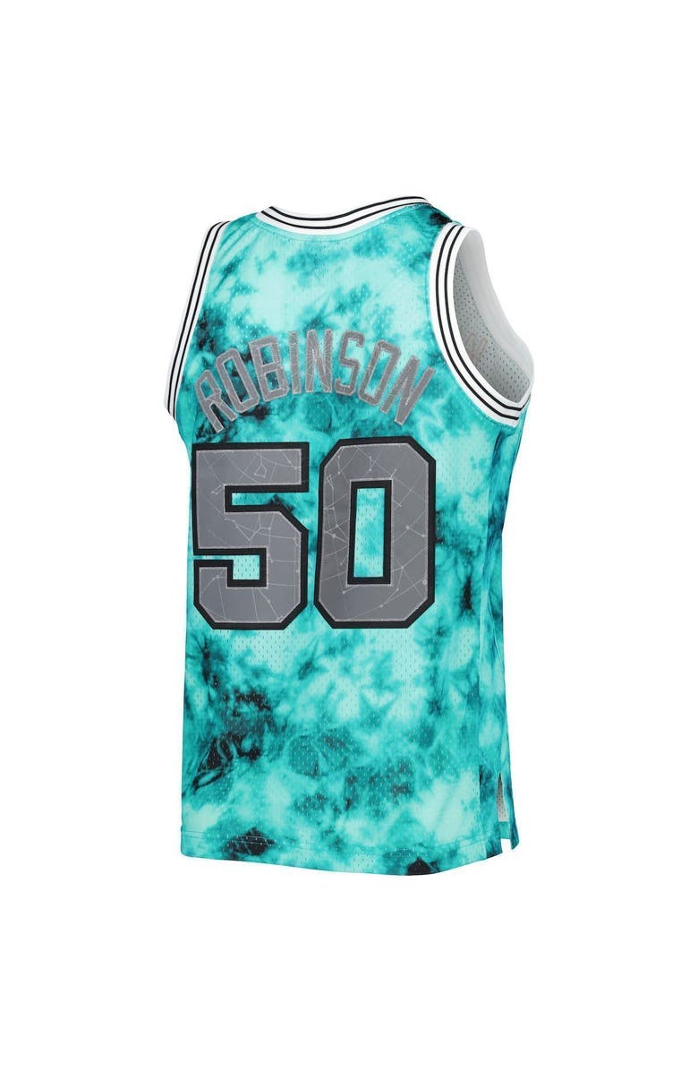 Mitchell & Ness Men's Mitchell & Ness David Robinson Teal San Antonio Spurs 1998/99 Galaxy Swingman Jersey, Alternate, color,
