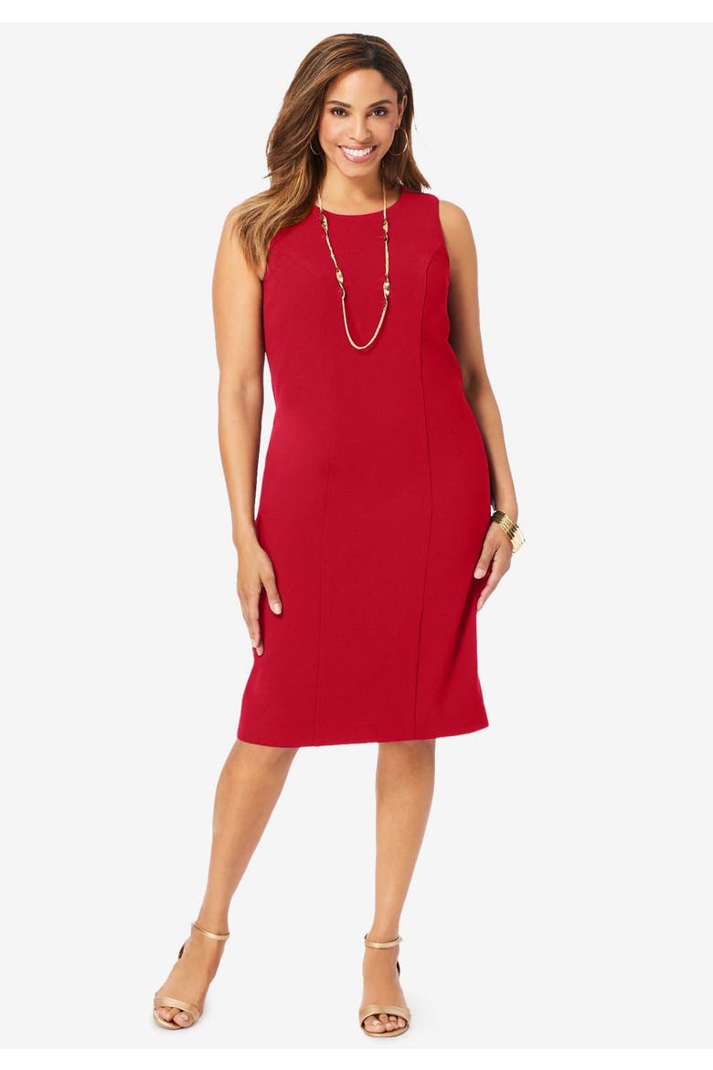 Stretch Crepe Single Breasted Jacket Dress, Alternate, color, AZURE MIST