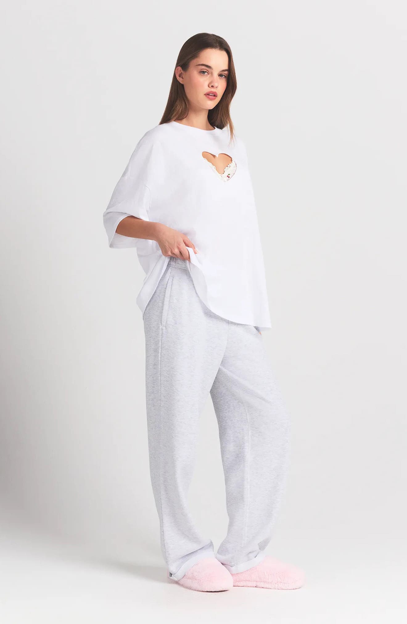 SKIMS Heart Cutout Pajama T-Shirt (Women) | Nordstrom