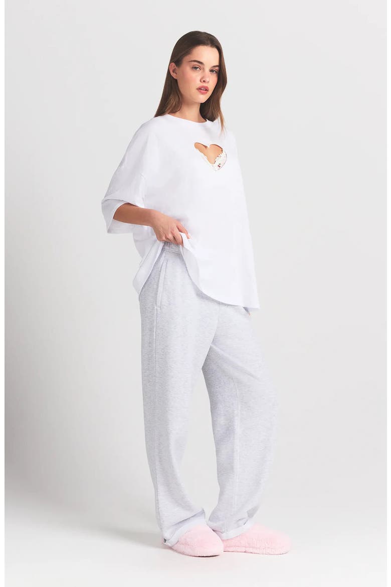 SKIMS Heart Cutout Pajama T-Shirt (Women) | Nordstrom