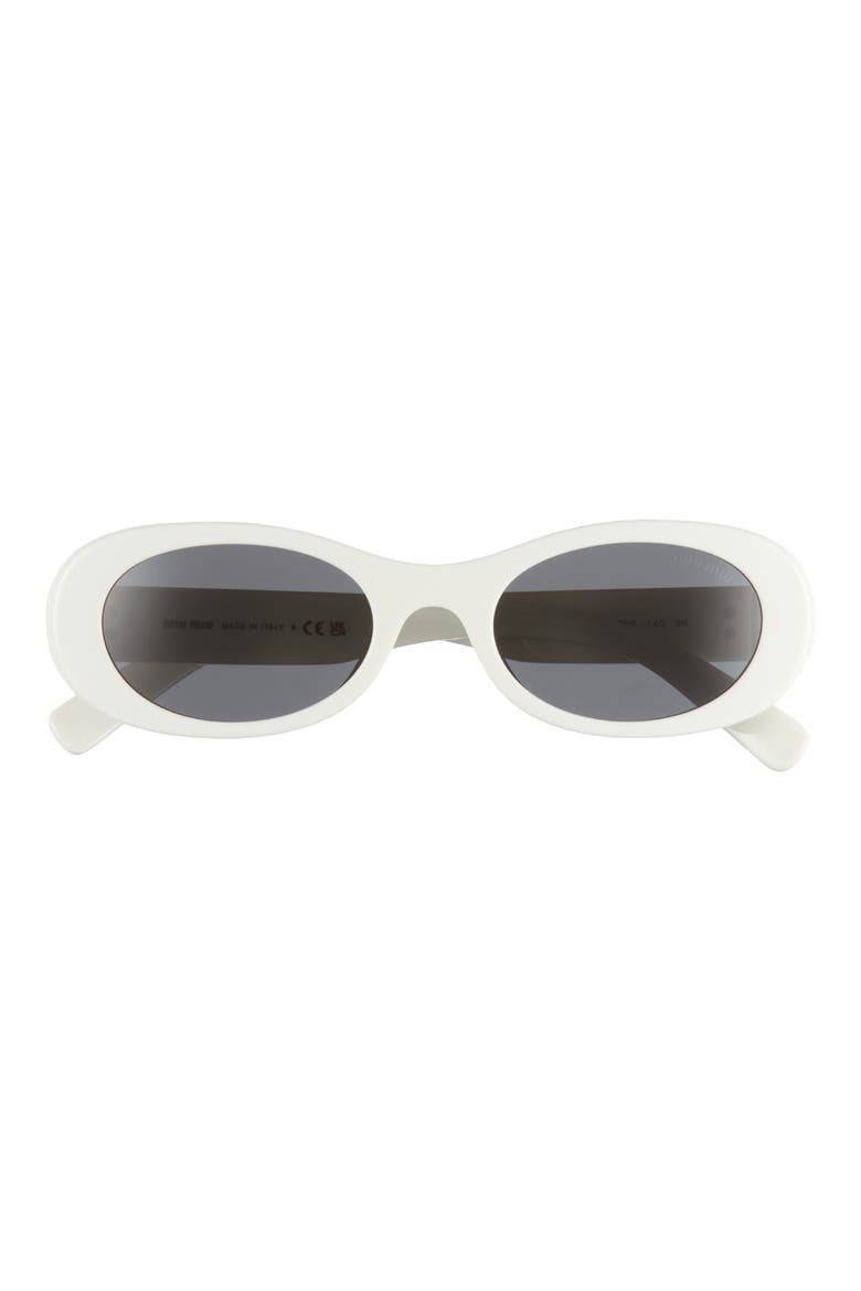 50mm Oval Sunglasses, Main, color, DARK GREY