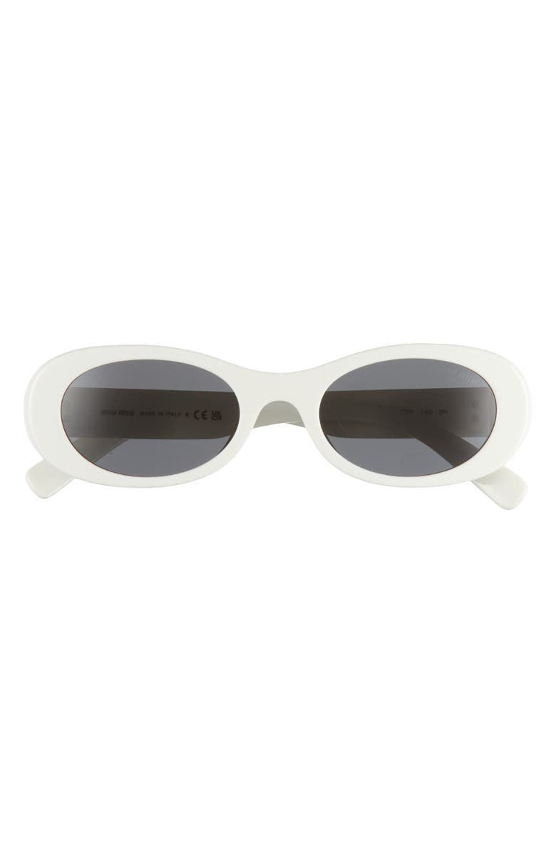 Miu Miu 50mm Oval Sunglasses, Main, color, Dark Grey