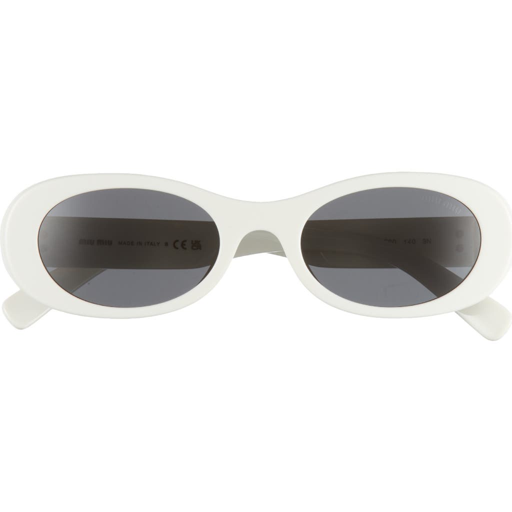 Miu Miu 50mm Oval Sunglasses in Dark Grey  product