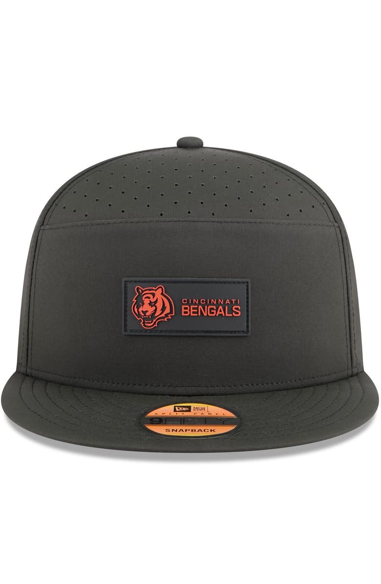 New Era Men's New Era Black Cincinnati Bengals 2025 Sideline  Split Panel 9FIFTY Snapback Hat, Alternate, color, Black