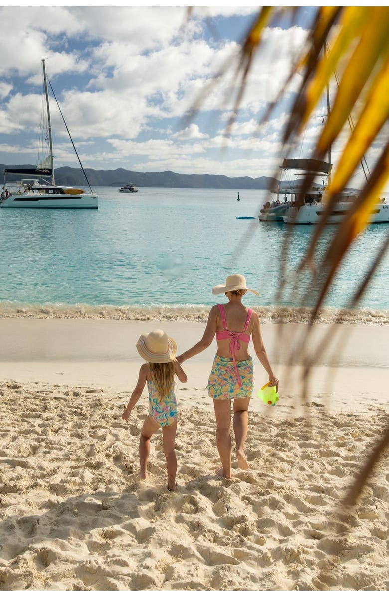 Kenny Flowers The St. Lucia - Girls Ruffle One Piece UPF 50+, Alternate, color, Multi