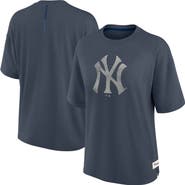 FANATICS Women's Fanatics Blue New York Yankees Oversized Elements Raw Edge Future Ground T-Shirt