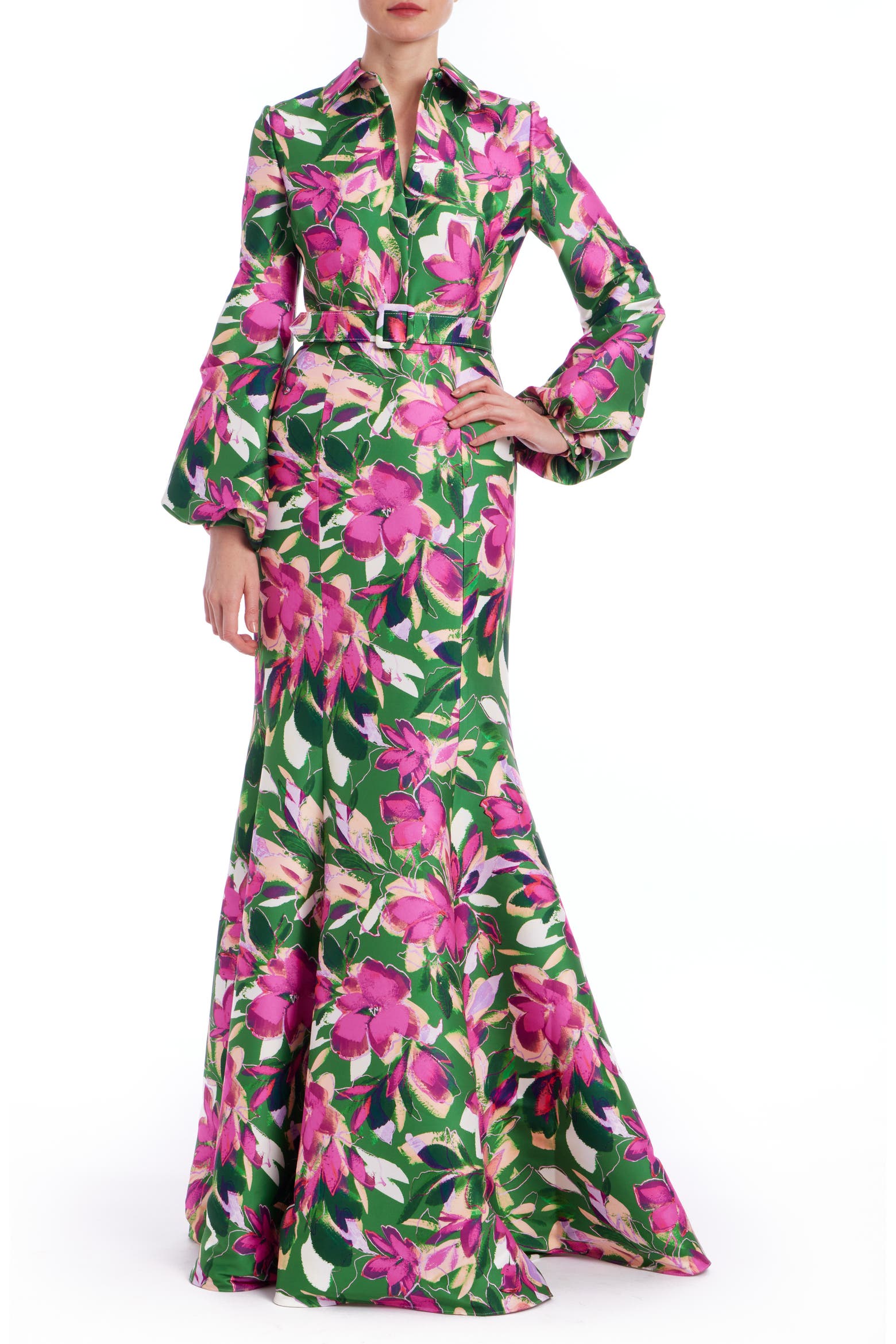 Mer Made Lids Badgley Mischka Collection Long Sleeve Mermaid Gown (Women) | Nordstrom