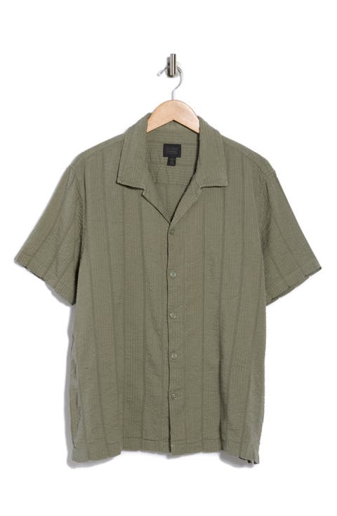 Short Sleeve Seersucker Café Shirt