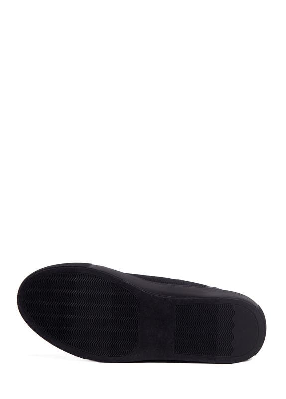 Marc Joseph New York Columbia Street Hands Free Technology Leather Mesh Sneaker, Alternate, color, Black Grainy Leather