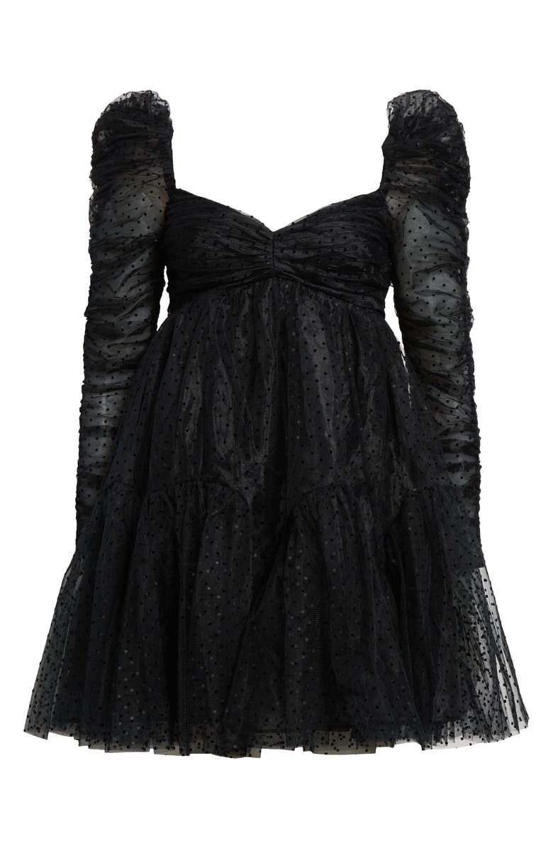 Zimmermann Polka Dot Long Sleeve Tulle Minidress, Alternate, color, 