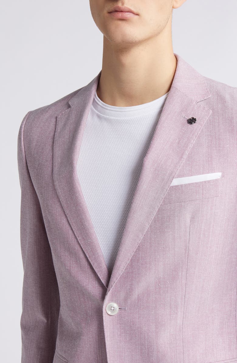 BOSS Hutson Mélange Cotton & Wool Blend Sport Coat, Alternate, color, Dk Rd