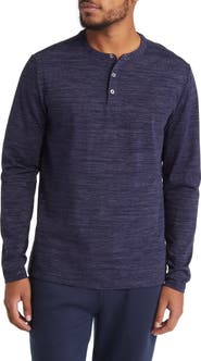 Robert Barakett Laslow Long Sleeve Slub Jersey Henley