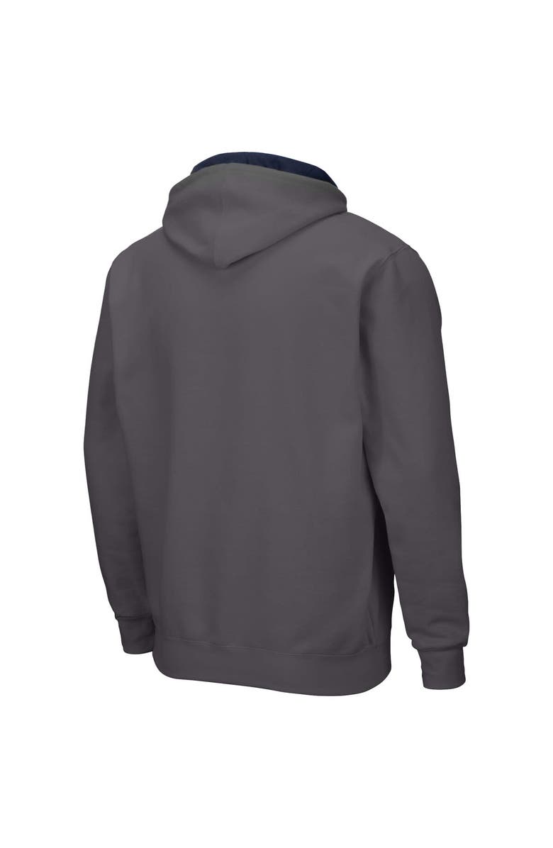 COLOSSEUM Men's Colosseum Charcoal Virginia Cavaliers Arch & Logo 3.0 Full-Zip Hoodie, Alternate, color, Charcoal