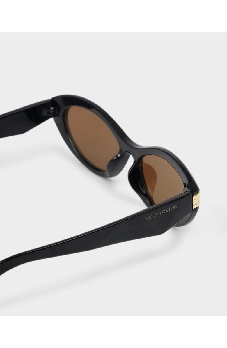 Katie Loxton Bordeaux Slim Oval Sunglasses in Black, Alternate, color, Black