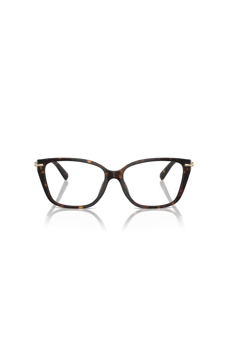 Tiffany & Co. 53mm Rectangle optical glasses, Alternate, color, Tortoise