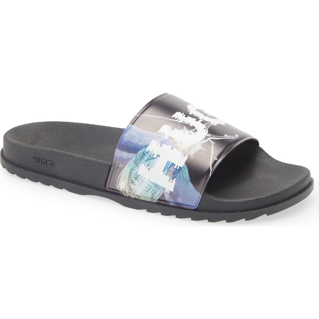 Hugo Boss Boss Match It Slide Sandal In Black