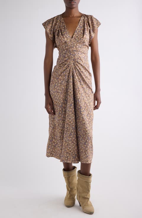 Lyndsay Floral Jacquard Midi Dress
