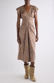 Isabel Marant Lyndsay Floral Jacquard Midi Dress